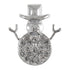 Shanked Button: Diamante Snowman - 25mm | Buy Online from The Home Crafters