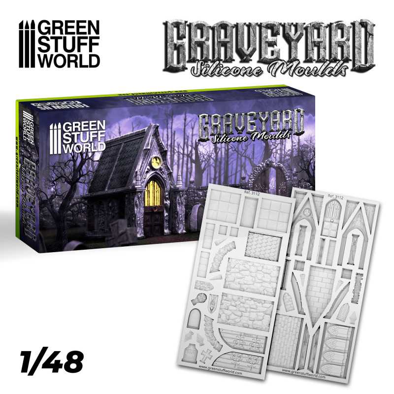 Green Stuff World: Silicone Molds - 1:48 scale Graveyard Set | Buy Online from The Home Crafters