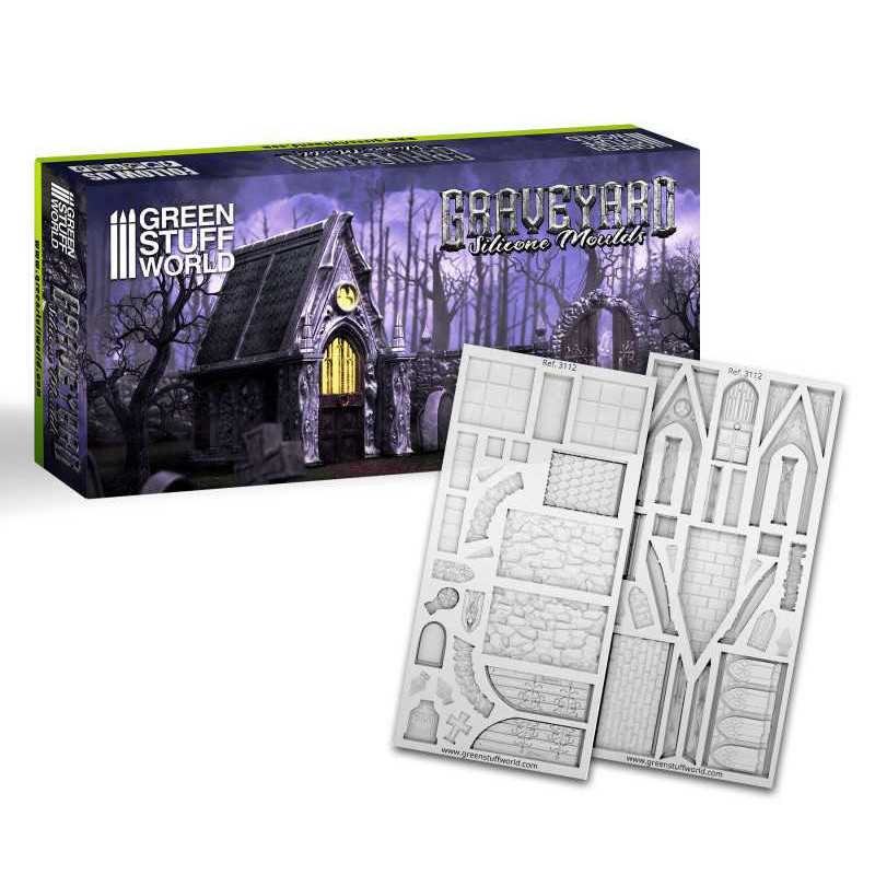 Green Stuff World: Silicone Molds - 1:48 scale Graveyard Set | Buy Online from The Home Crafters