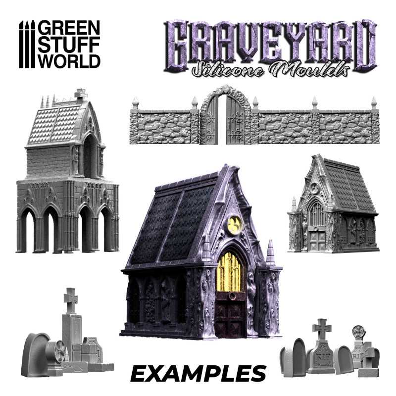 Green Stuff World: Silicone Molds - 1:48 scale Graveyard Set | Buy Online from The Home Crafters