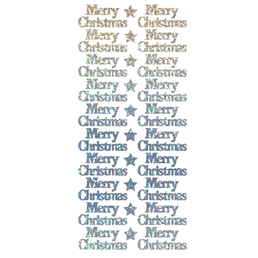 Merry Christmas Peeloff Stickers - Holographic | Buy Online from The Home Crafters