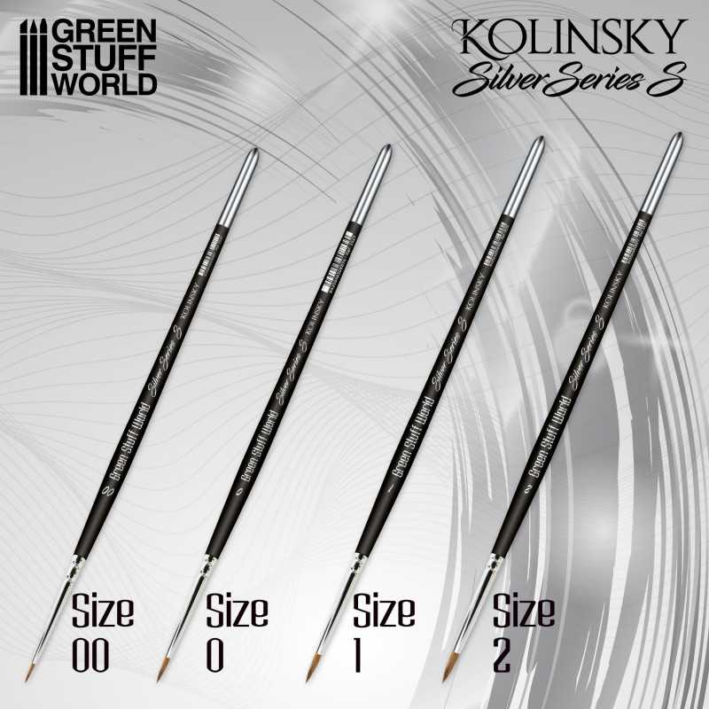 Green Stuff World: Kolinsky Sable Silver Series (S) Paintbrush Set - 4pc