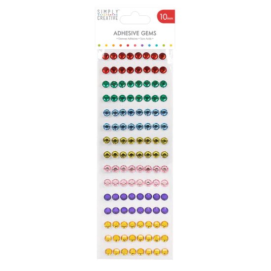 Simply Creative 10mm Adhesive Gems - 120pk | Buy Online from The Home Crafters