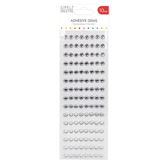 Simply Creative 10mm Adhesive Gems - 120pk | Buy Online from The Home Crafters