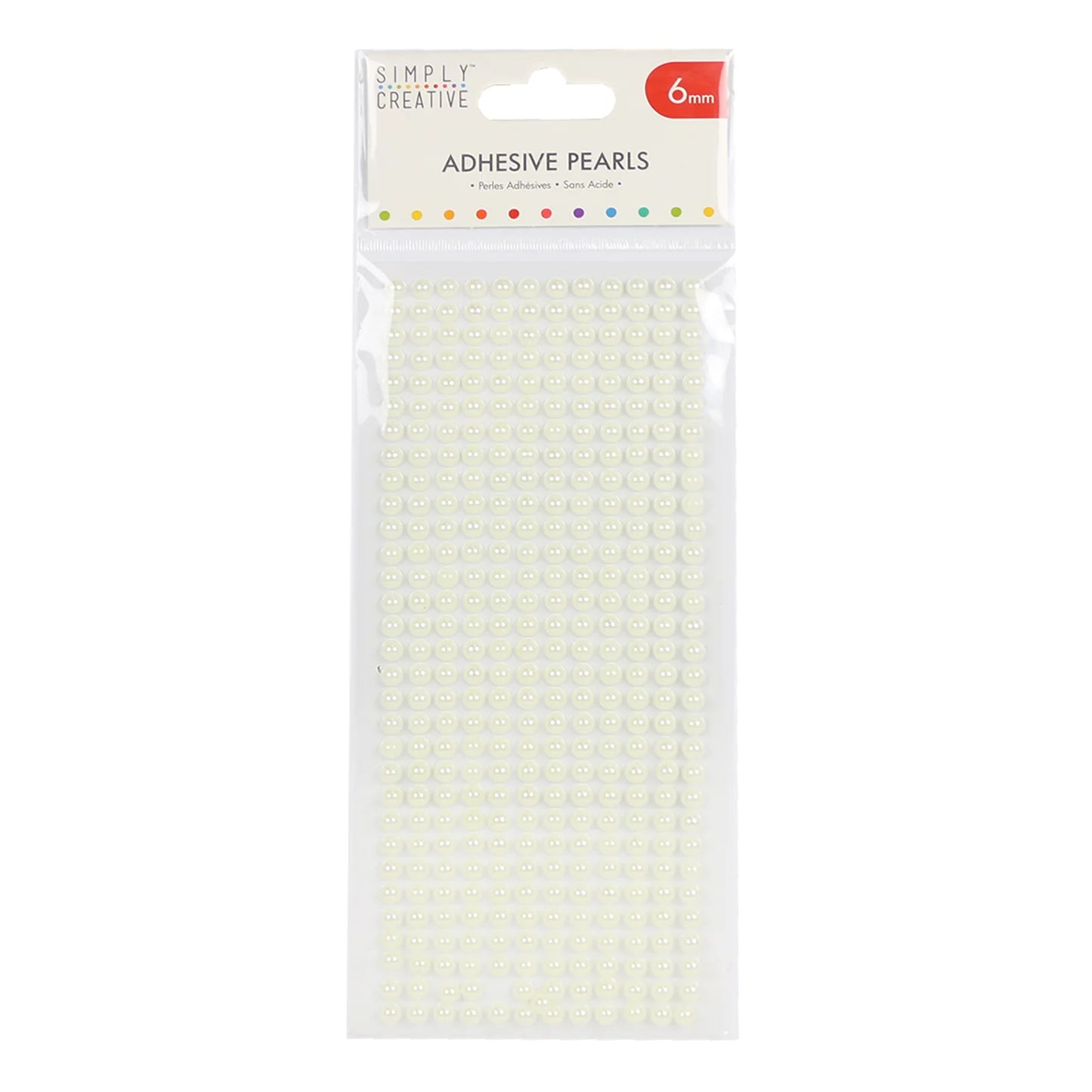 Simply Creative 6mm Adhesive Pearls - 372pk | Buy Online from The Home Crafters