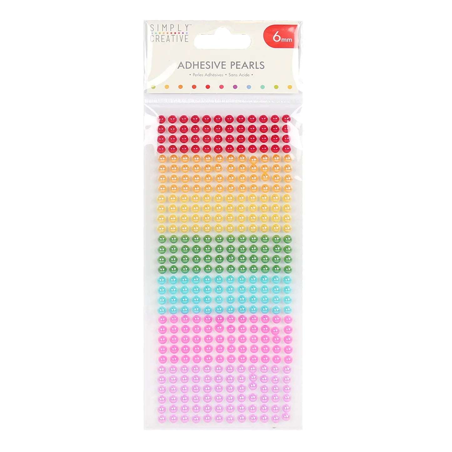 Simply Creative 6mm Adhesive Pearls - 372pk | Buy Online from The Home Crafters