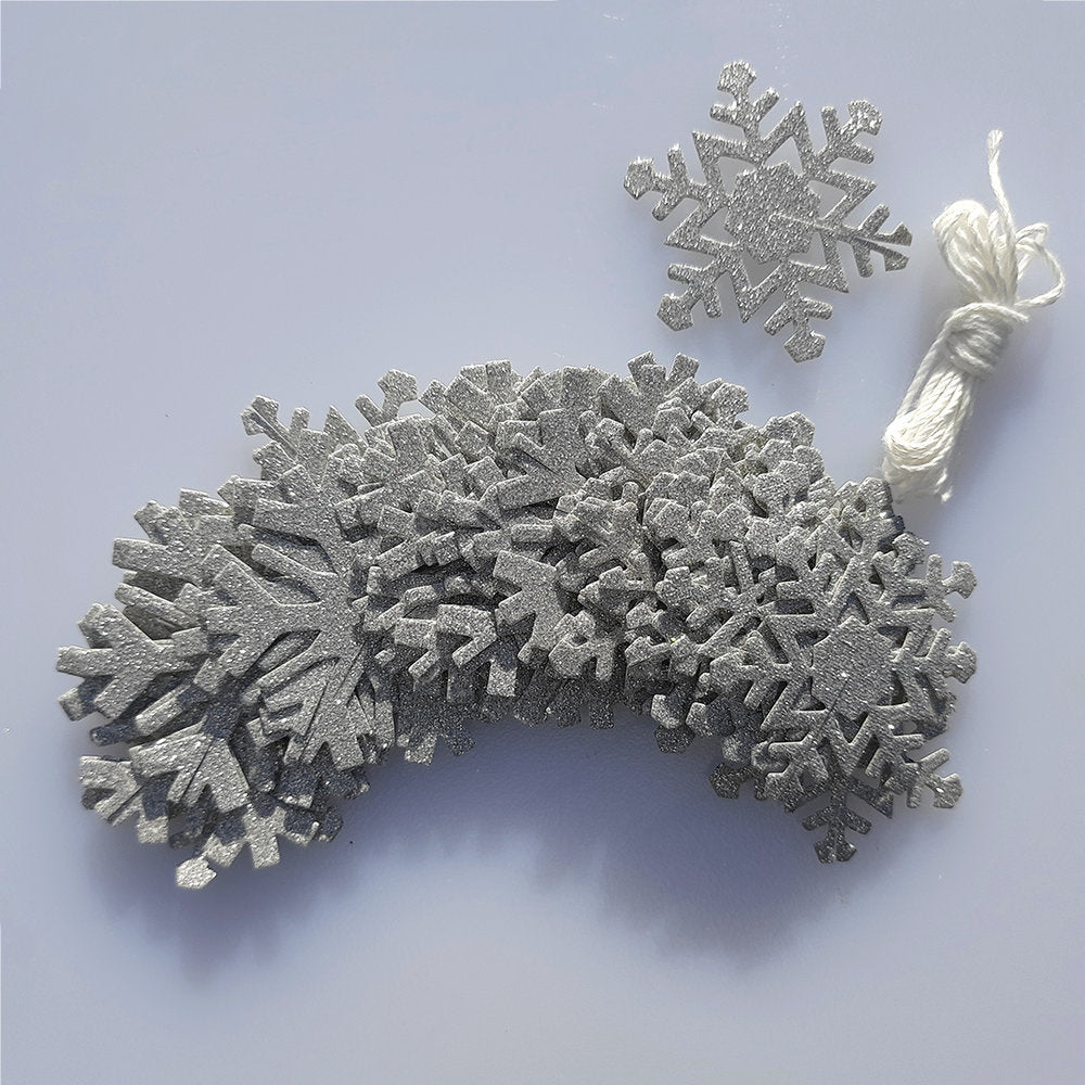 Simply Creative 2m Glittered Snowflake Garland Kit