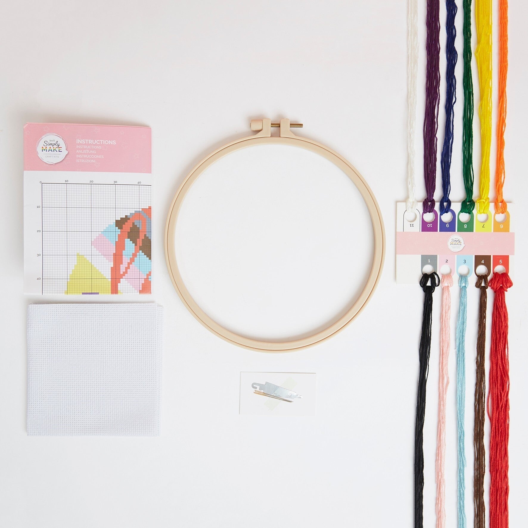 Simply Make Cross Stitch Kit - Love is Love Pride Flag | Buy Online from The Home Crafters