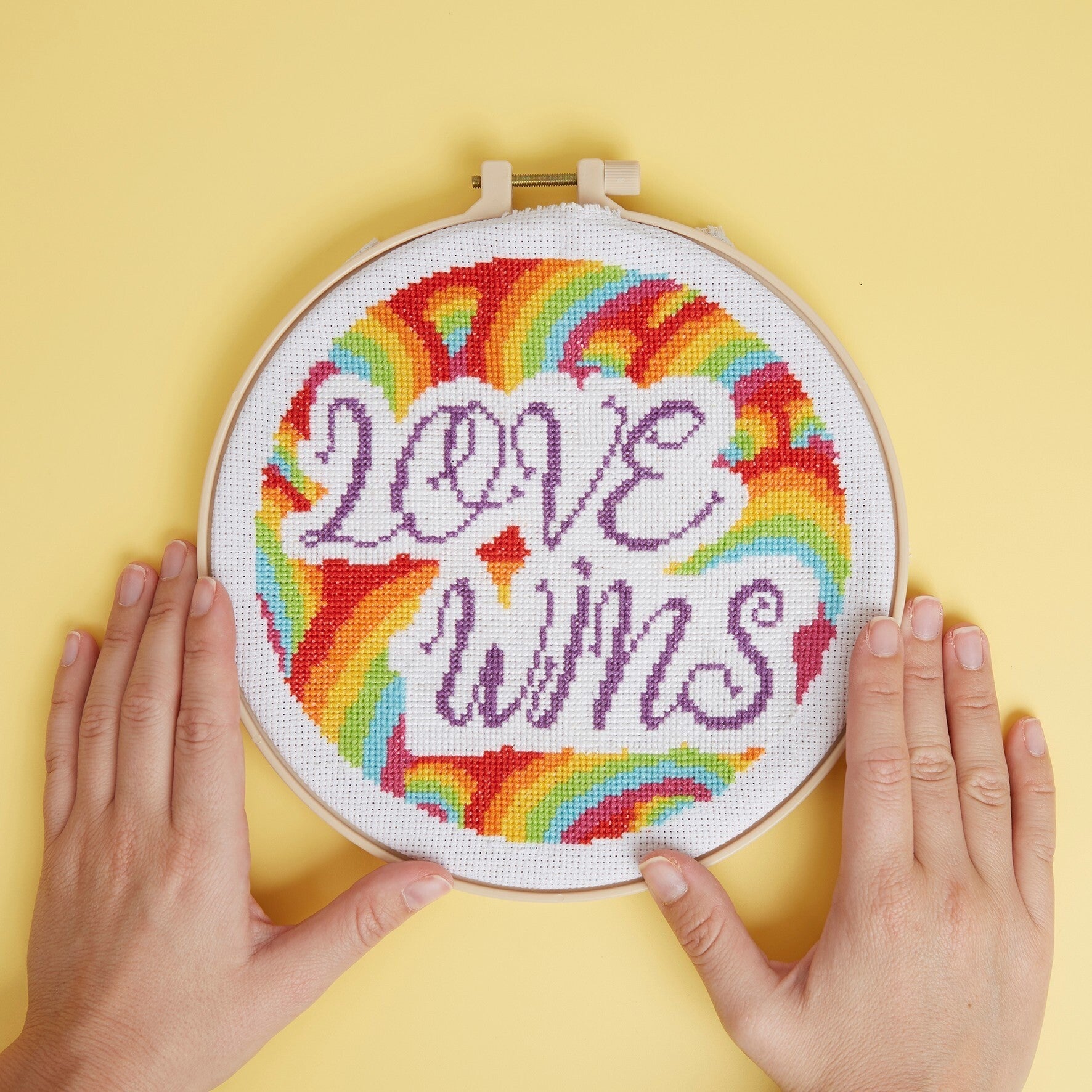 Simply Make Cross Stitch Kit - Love Wins | Buy Online from The Home Crafters