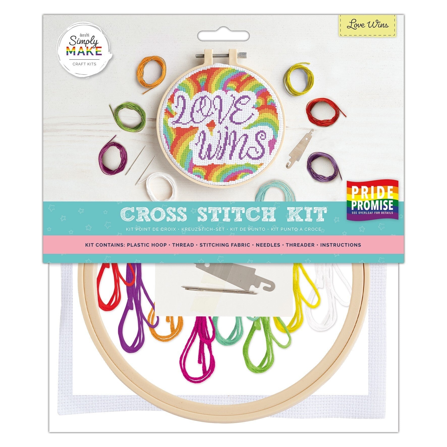 Simply Make Cross Stitch Kit - Love Wins | Buy Online from The Home Crafters