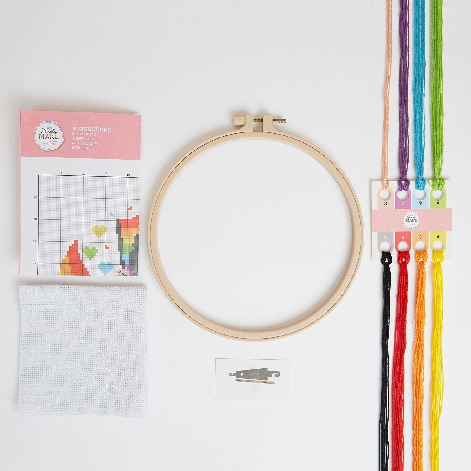 Simply Make Cross Stitch Kit - Person with Flag | Buy Online from The Home Crafters