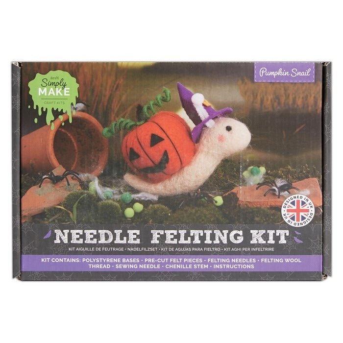 Simply Make Needle Felting Craft Kit - Pumpkin Snail | Buy Online from The Home Crafters