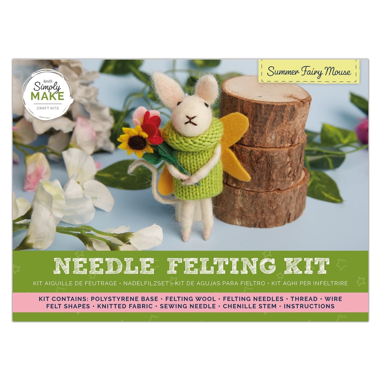 Simply Make: Needle Felting Craft Kit - Summer Fairy Mouse | Buy Online from The Home Crafters