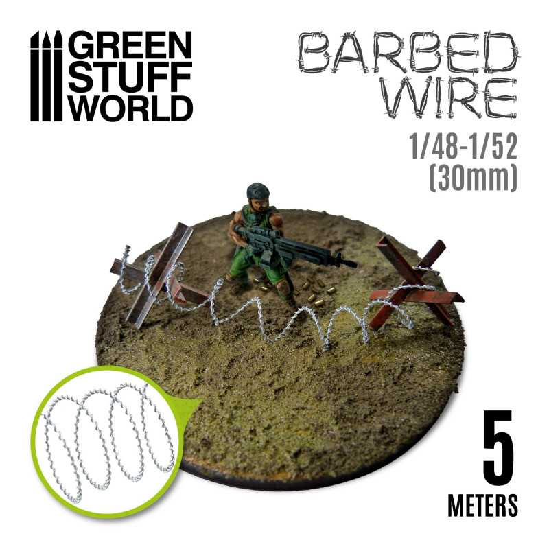 Green Stuff World: 3d Printed Resin Bits Scenery - Simulated Barbed Wire - 1:48 - 1:52 (5m) | Buy Online from The Home Crafters