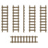 Resin Bits: Dungeons & Fantasy - 1:48-1:35 Small Wooden Ladders - 6pc | Buy Online from The Home Crafters