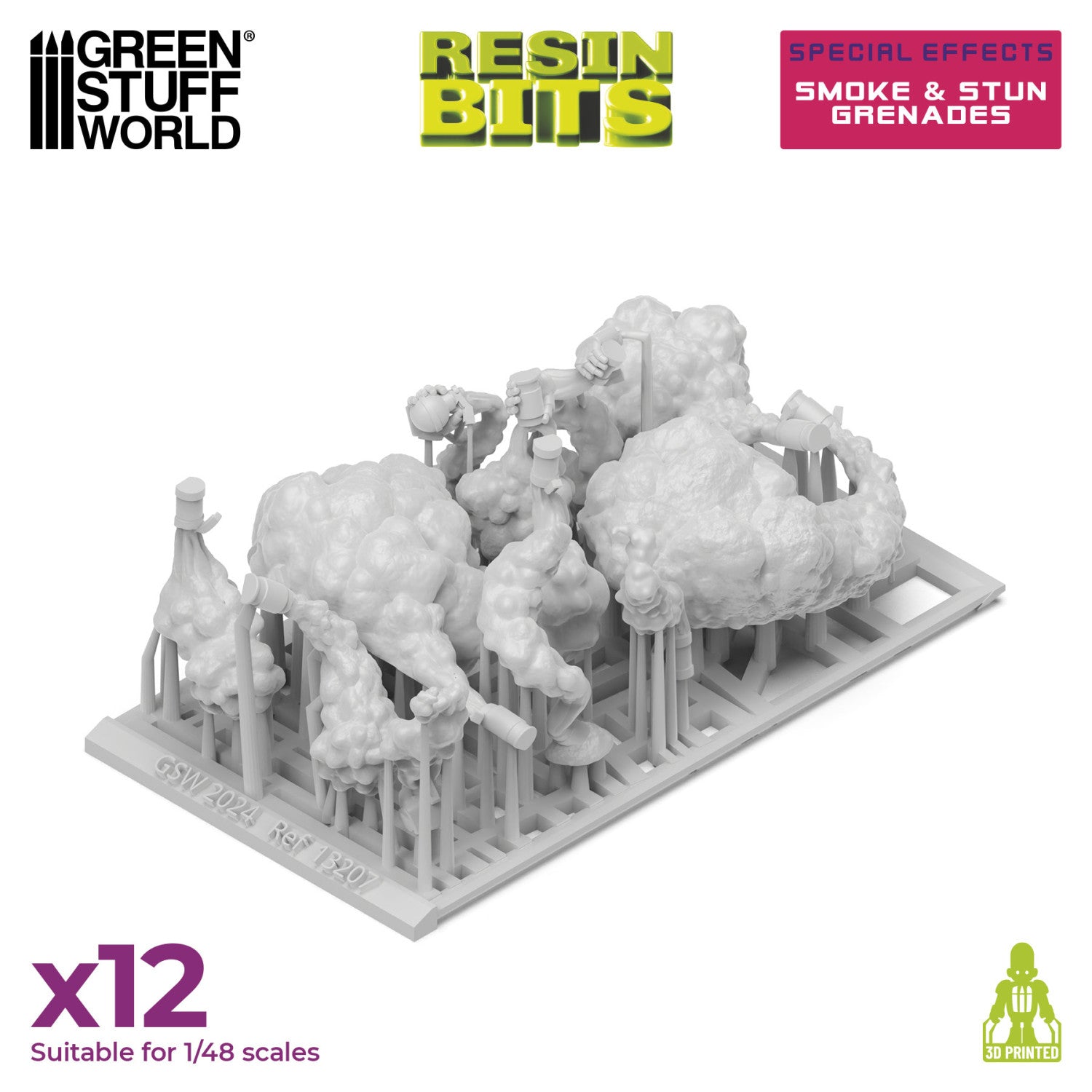Resin Bits: Special Effects - 1:48 Smoke & Stun Grenades - 12pc | Buy Online from The Home Crafters