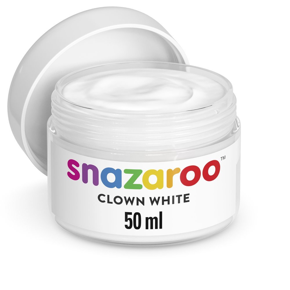 Snazaroo Clown White Face Paint Pot - 50ml | Buy Online from The Home Crafters