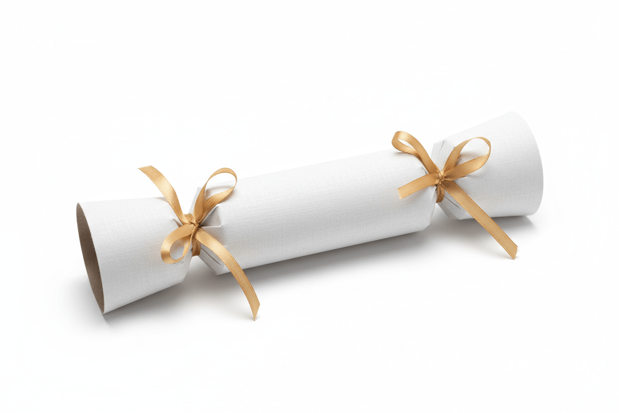 Christmas Cracker Kit: Linen White - makes 12 | Buy Online from The Home Crafters