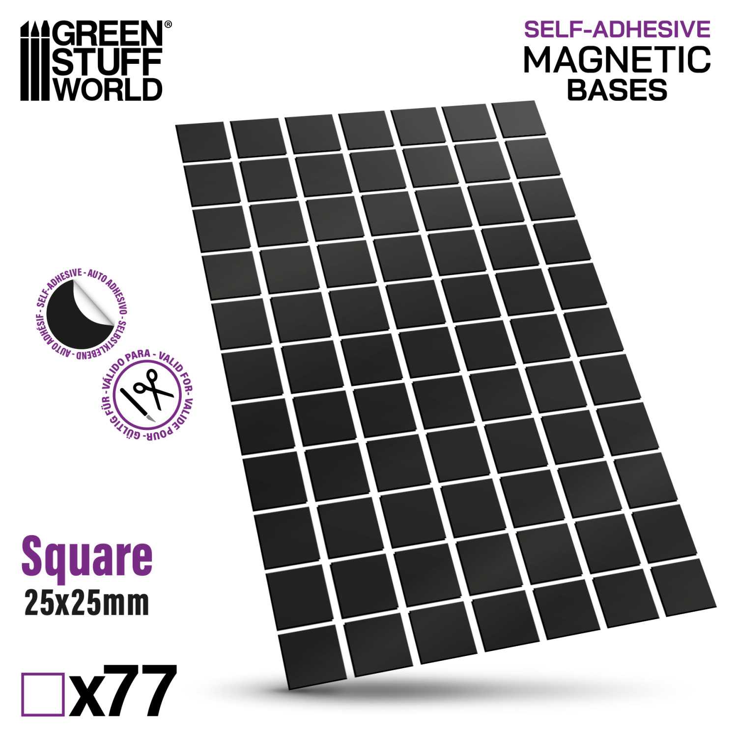 Self Adhesive Square Magnetic Bases Sheet | Green Stuff World | Buy Online from The Home Crafters