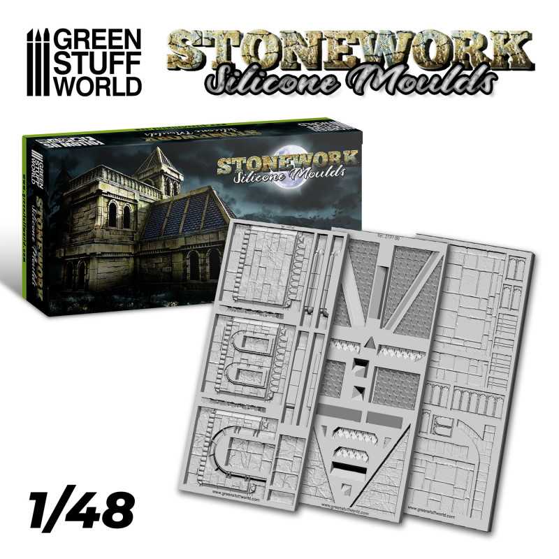 Green Stuff World: Silicone Molds - 1:48 scale Stonework Set | Buy Online from The Home Crafters