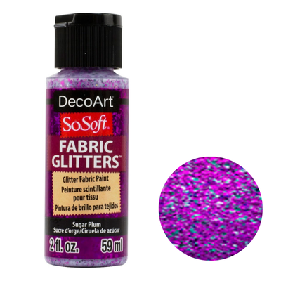 DecoArt SoSoft Acrylic Glitter Fabric Paint - 2oz