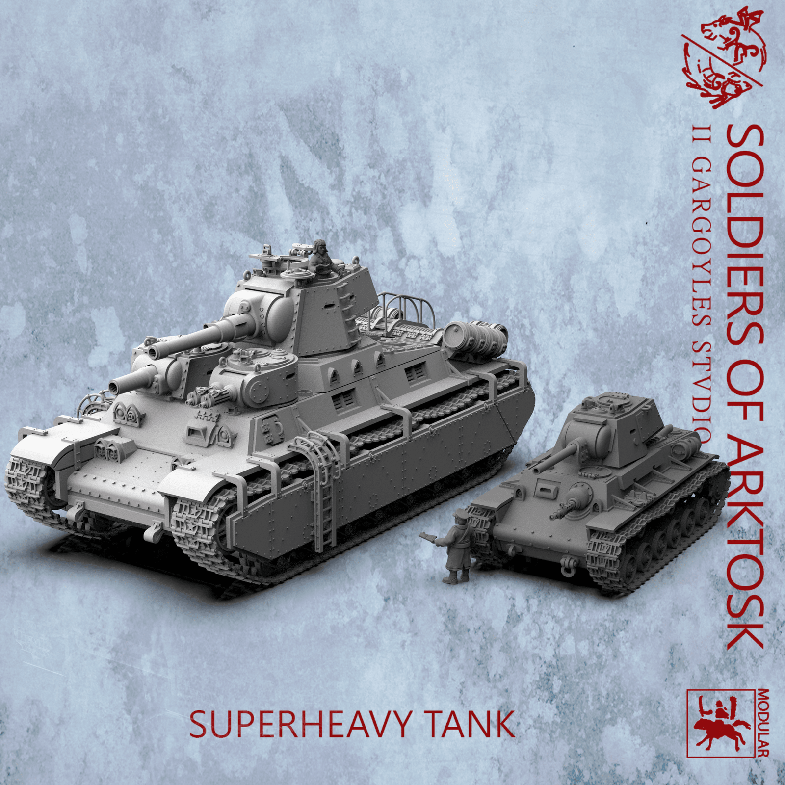 Soldiers of Arktosk Superheavy Tank – Fully Modular with Optional Sponsons and Laser Turrets | Buy Online from The Home Crafters