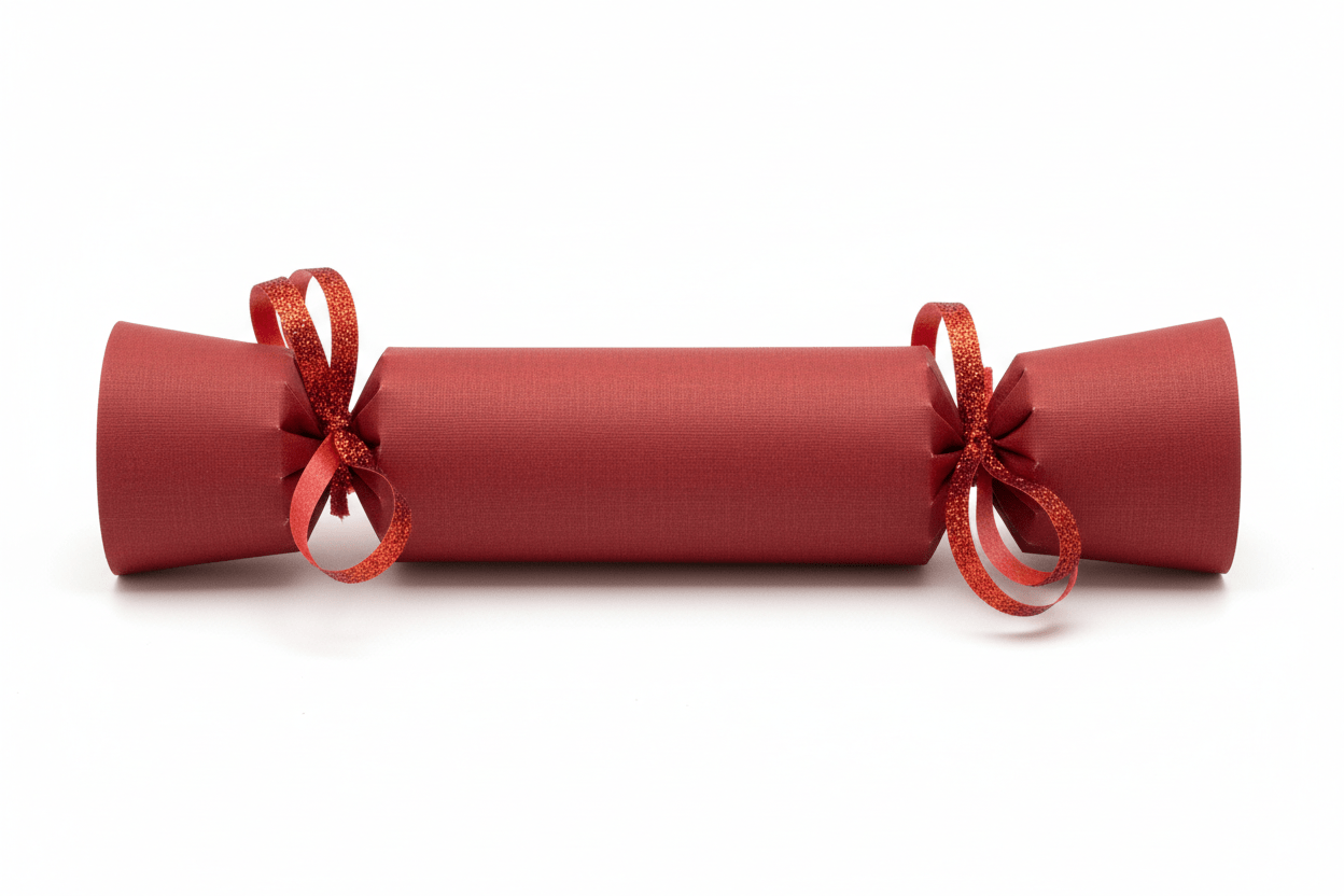 Christmas Cracker Kit: Linen Red - makes 12 | Buy Online from The Home Crafters