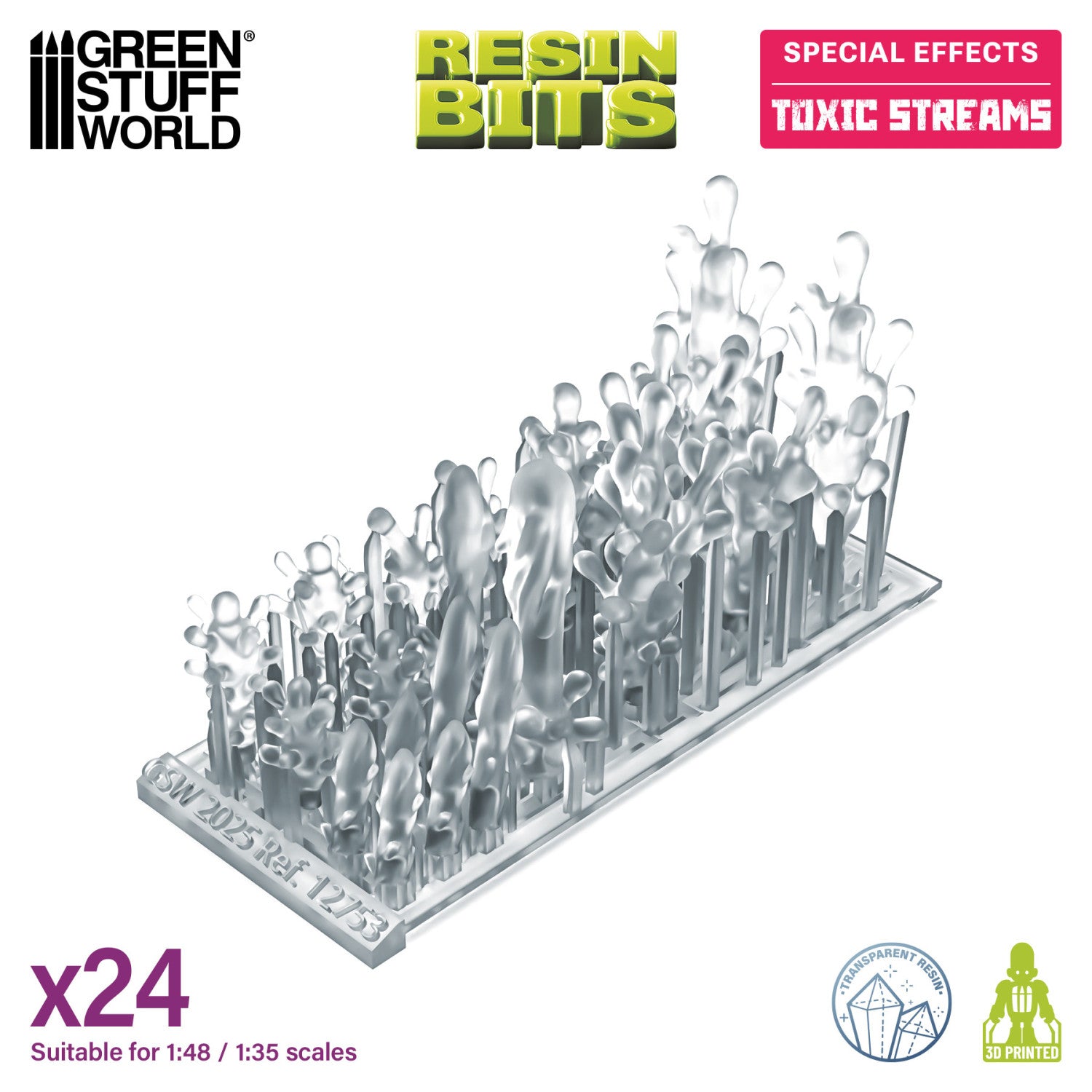 Resin Bits: Special Effects - 1:48-1:35 Toxic Streams - 24pc | Buy Online from The Home Crafters