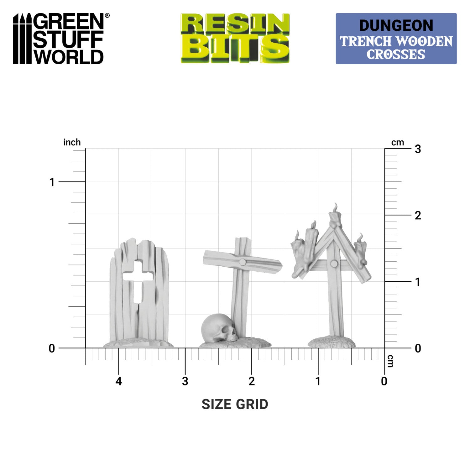 Resin Bits: Dungeons & Fantasy - 1:48-1:35 Trench Wooden Crosses - 24pc | Buy Online from The Home Crafters