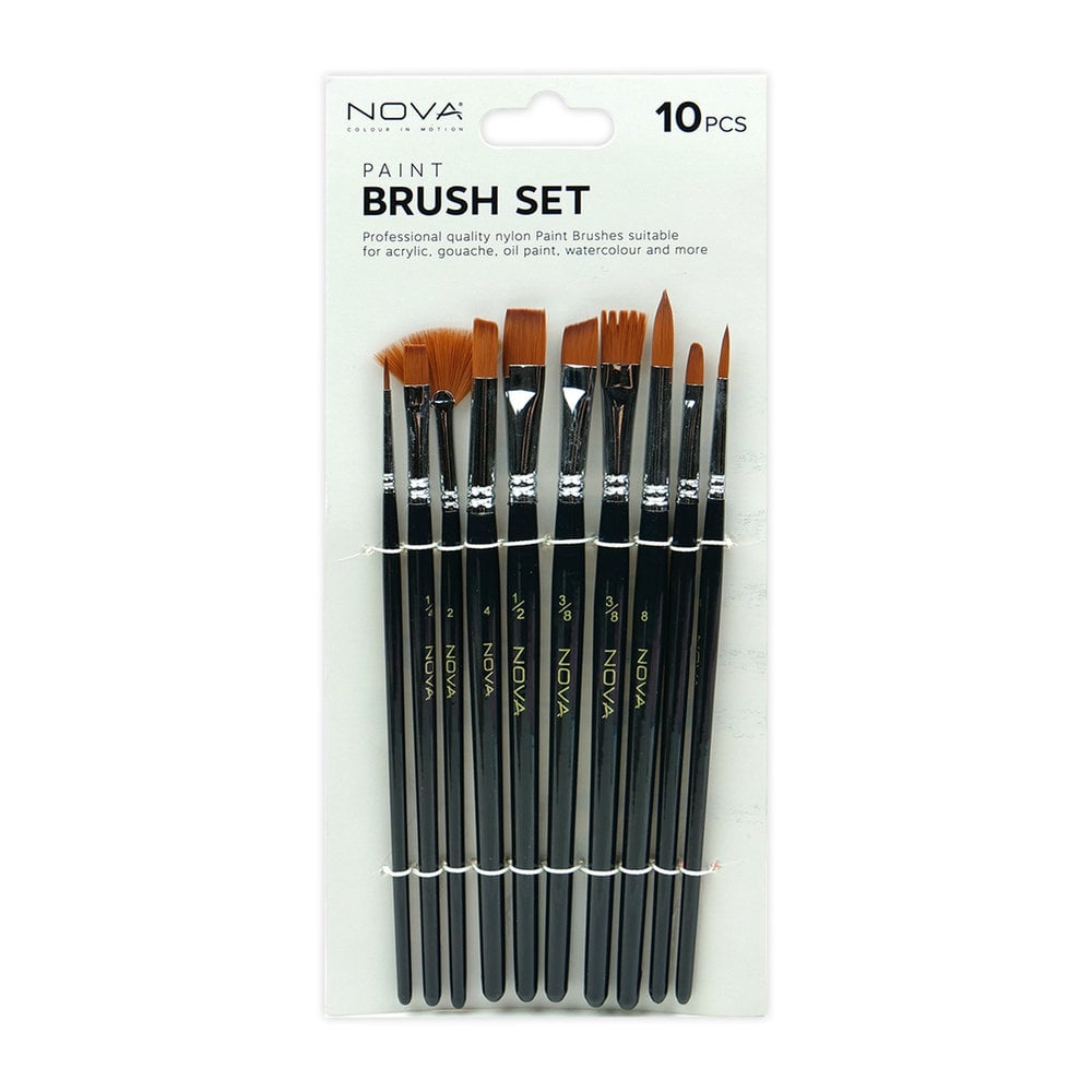 Nova 10pc Artist's Paintbrush Set