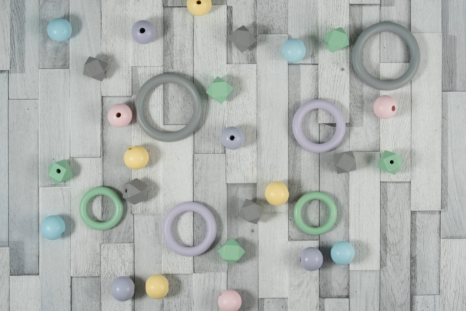 Trimits Coloured Wooden Craft Accessories Pack - 33 pieces | Buy Online from The Home Crafters