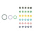 Trimits Coloured Wooden Craft Accessories Pack - 33 pieces | Buy Online from The Home Crafters