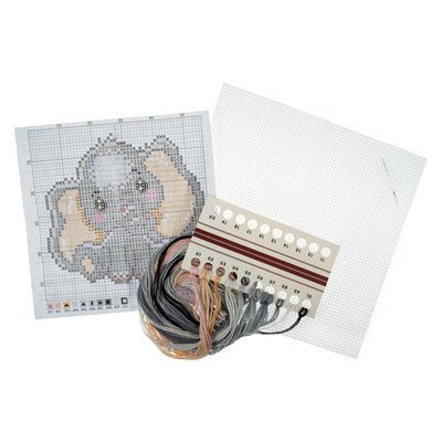 Trimits Mini Counted Cross Stitch Kit: Elephant | Buy Online from The Home Crafters