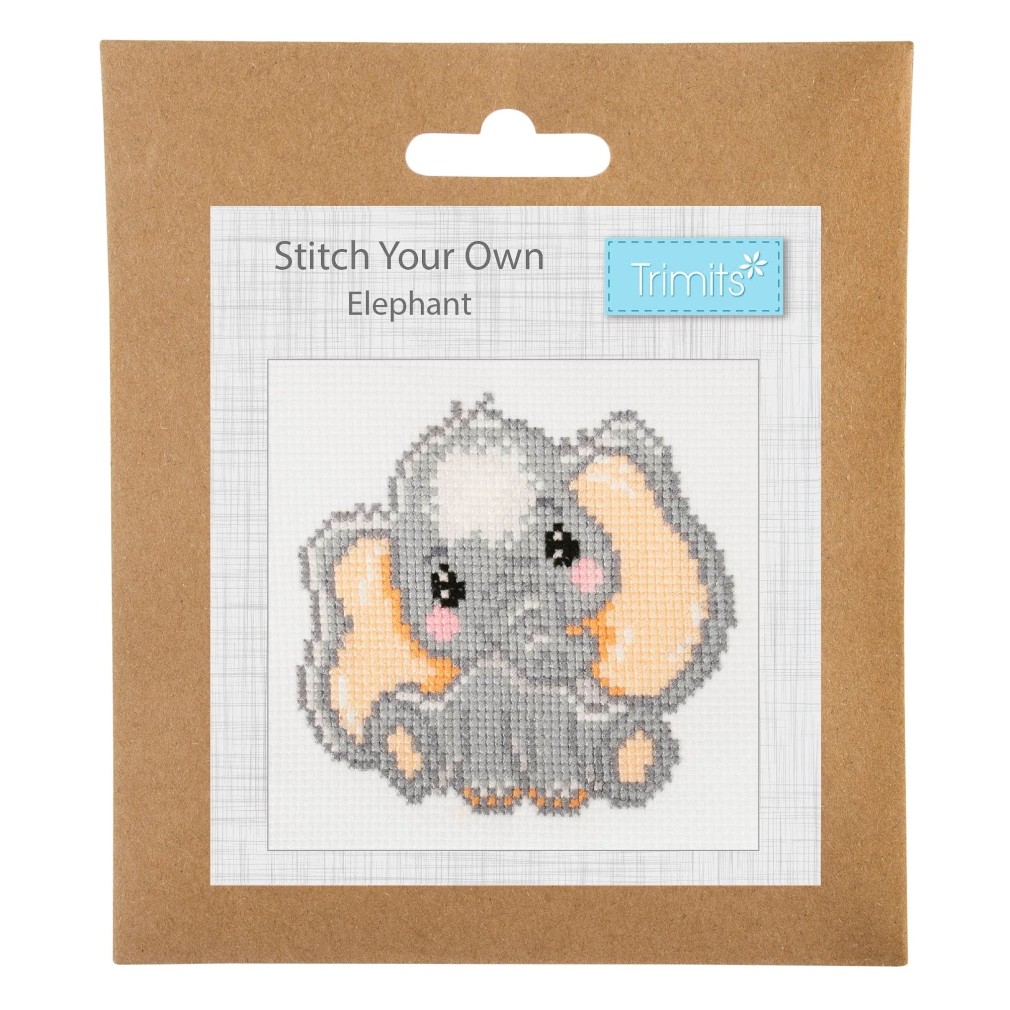 Trimits Mini Counted Cross Stitch Kit: Elephant | Buy Online from The Home Crafters