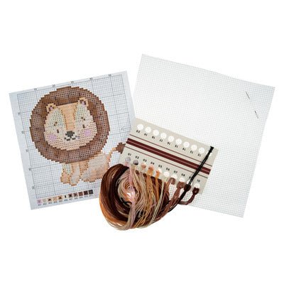 Trimits Mini Counted Cross Stitch Kit: Lion | Buy Online from The Home Crafters