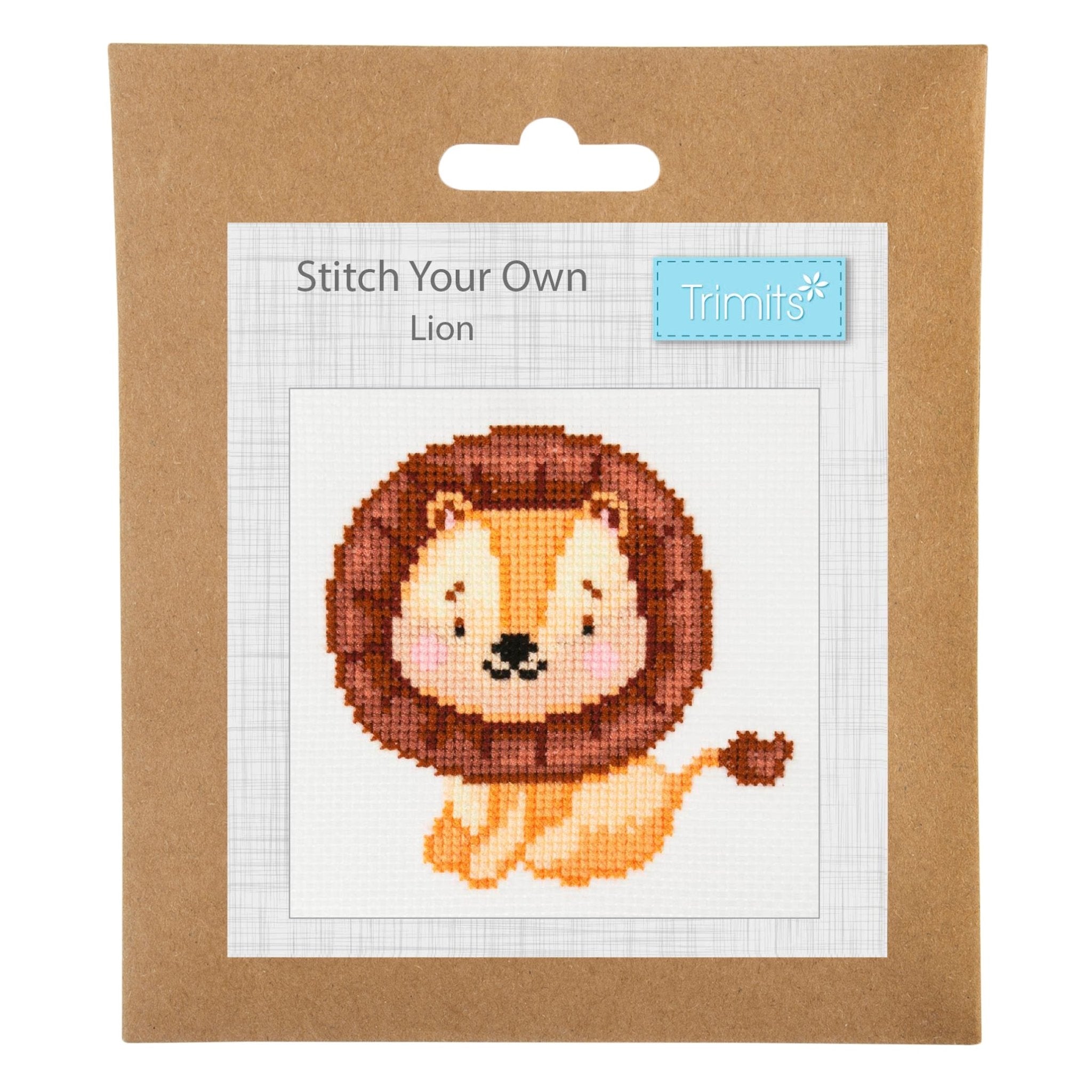 Trimits Mini Counted Cross Stitch Kit: Lion | Buy Online from The Home Crafters