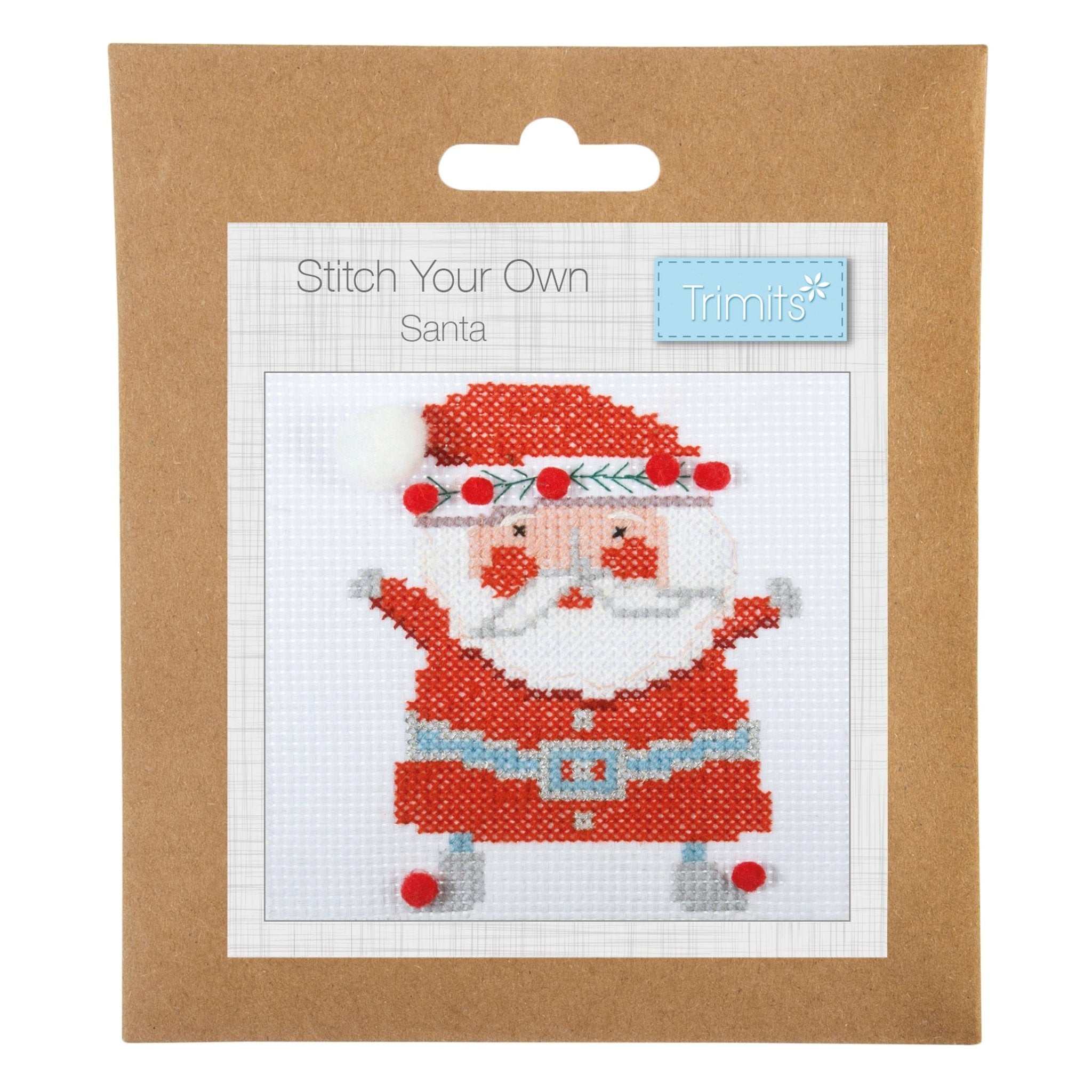 Trimits Mini Counted Cross Stitch Kit: Santa | Buy Online from The Home Crafters