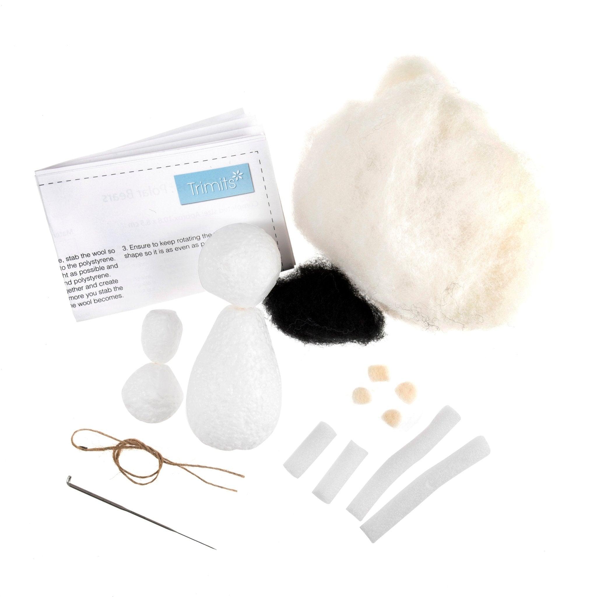 Trimits Needle Felting Kit: Polar Bear | Buy Online from The Home Crafters