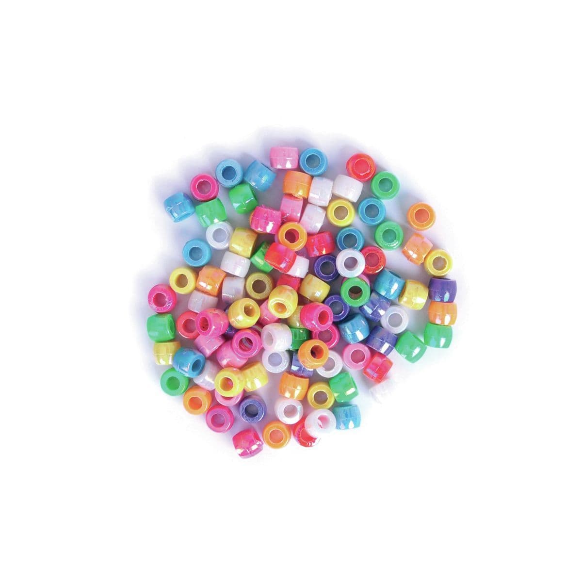 Trimits Plastic Round Crow Pony Beads: Multi Colour Pearl - 20g | Buy Online from The Home Crafters