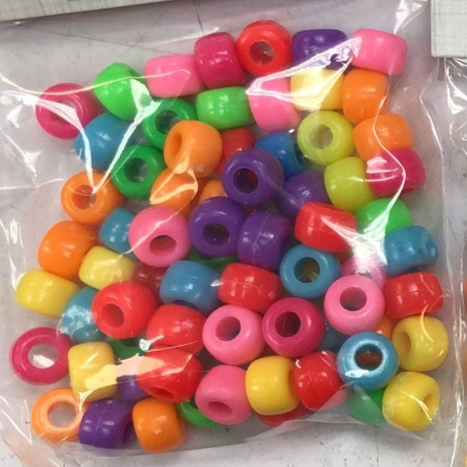 Trimits Plastic Round Crow Pony Beads: Multi Colour Solid - 20g | Buy Online from The Home Crafters