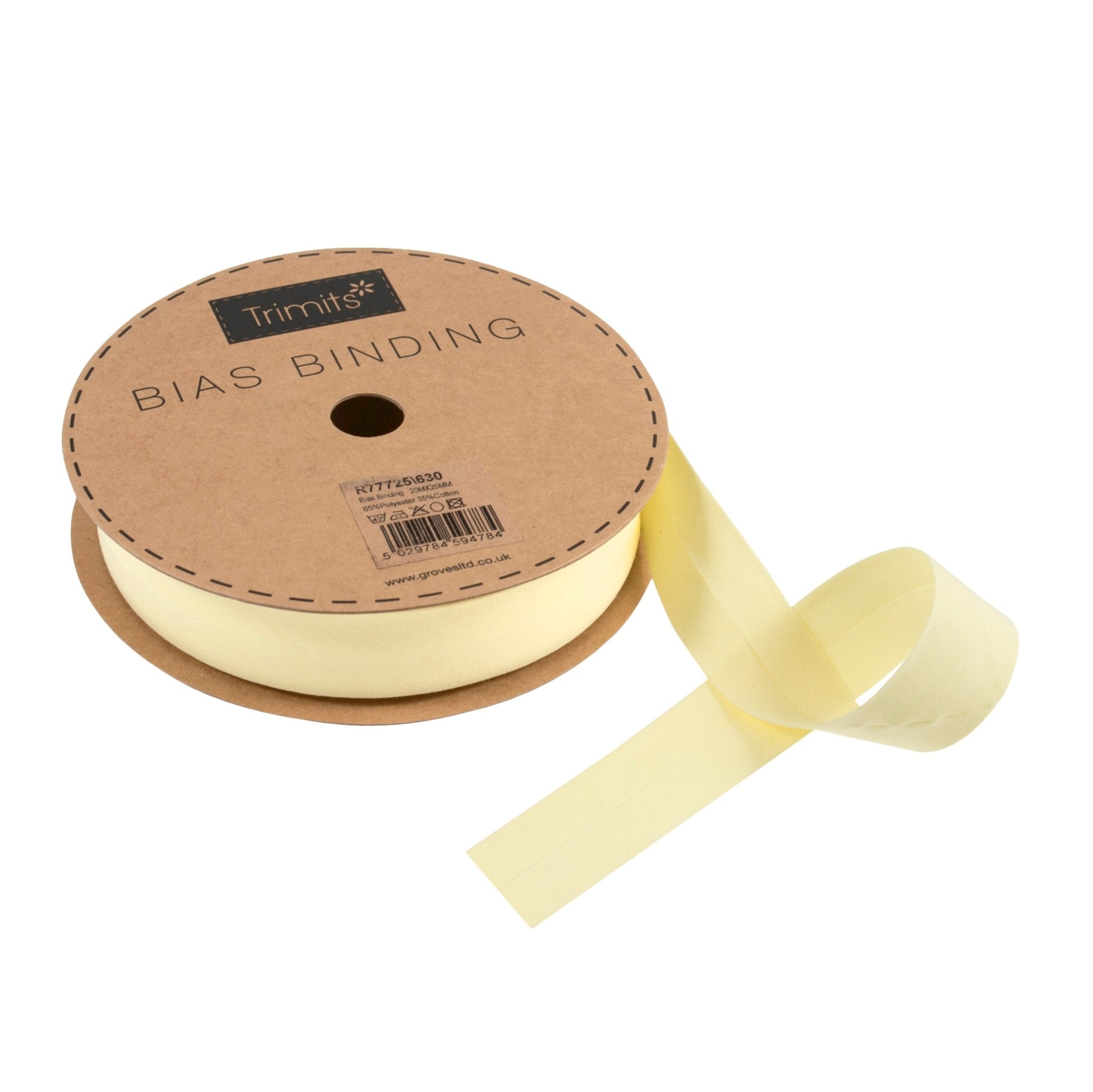 Trimits Polycotton Bias Binding: 25mm - per metre | Buy Online from The Home Crafters