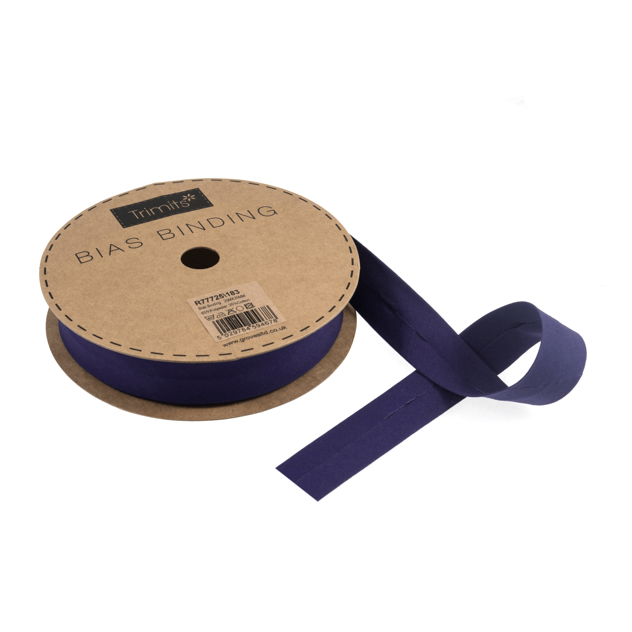 Trimits Polycotton Bias Binding: 25mm - per metre | Buy Online from The Home Crafters