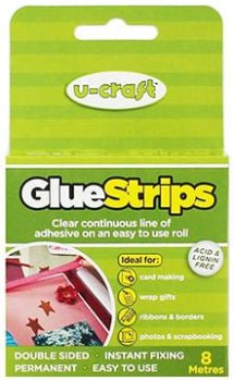 U - Craft Glue Strips 4mm Permanent Double Sided Tape Roll - 8m | Buy Online from The Home Crafters