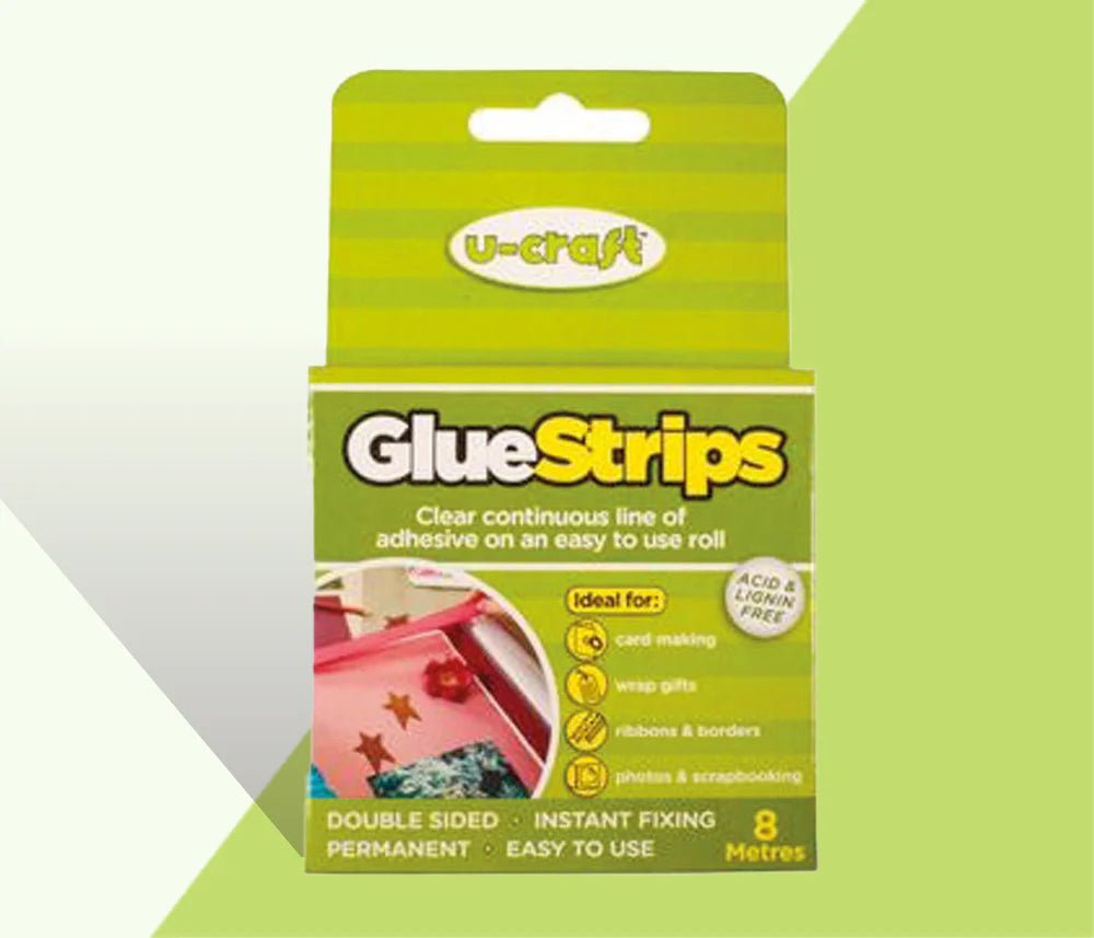 U - Craft Glue Strips 4mm Permanent Double Sided Tape Roll - 8m | Buy Online from The Home Crafters