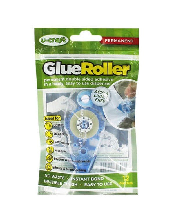 U - Craft Glue Tape Permanent Roller - 8.4mm x 12m | Buy Online from The Home Crafters