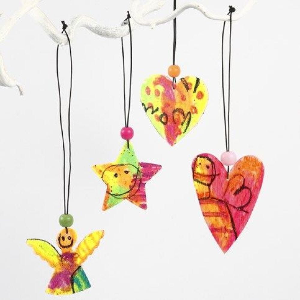 Small Wood Shape - Hanging Christmas Ornament