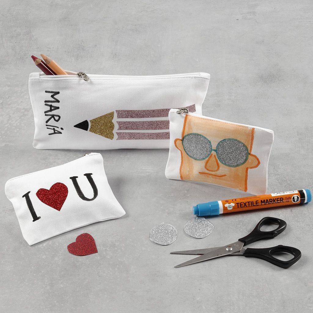 Plain Cotton Pencil Case - craft base