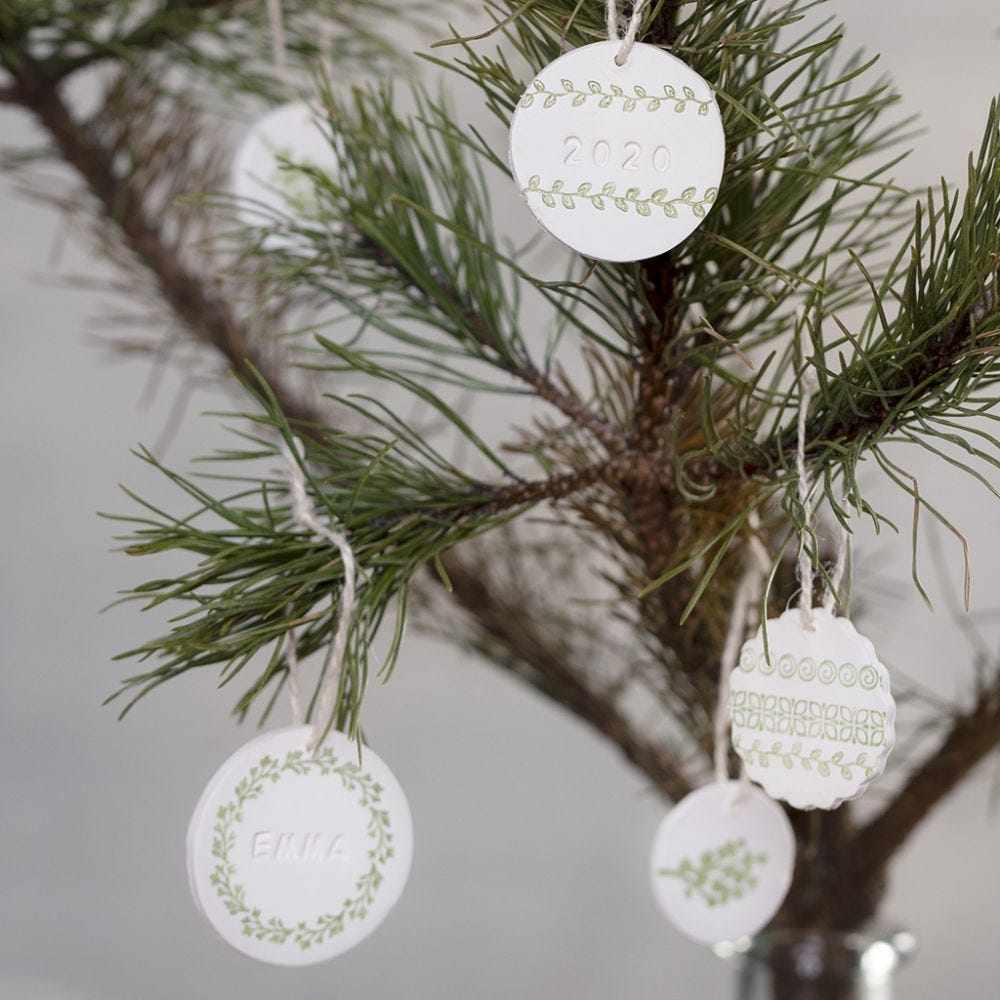 Wooden Mounted Rubber Stamp Set: Festive Nature - 7pc