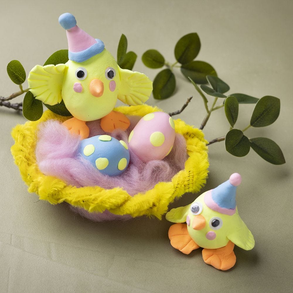 Mini Craft Kit: Modelling - Easter Chick Family