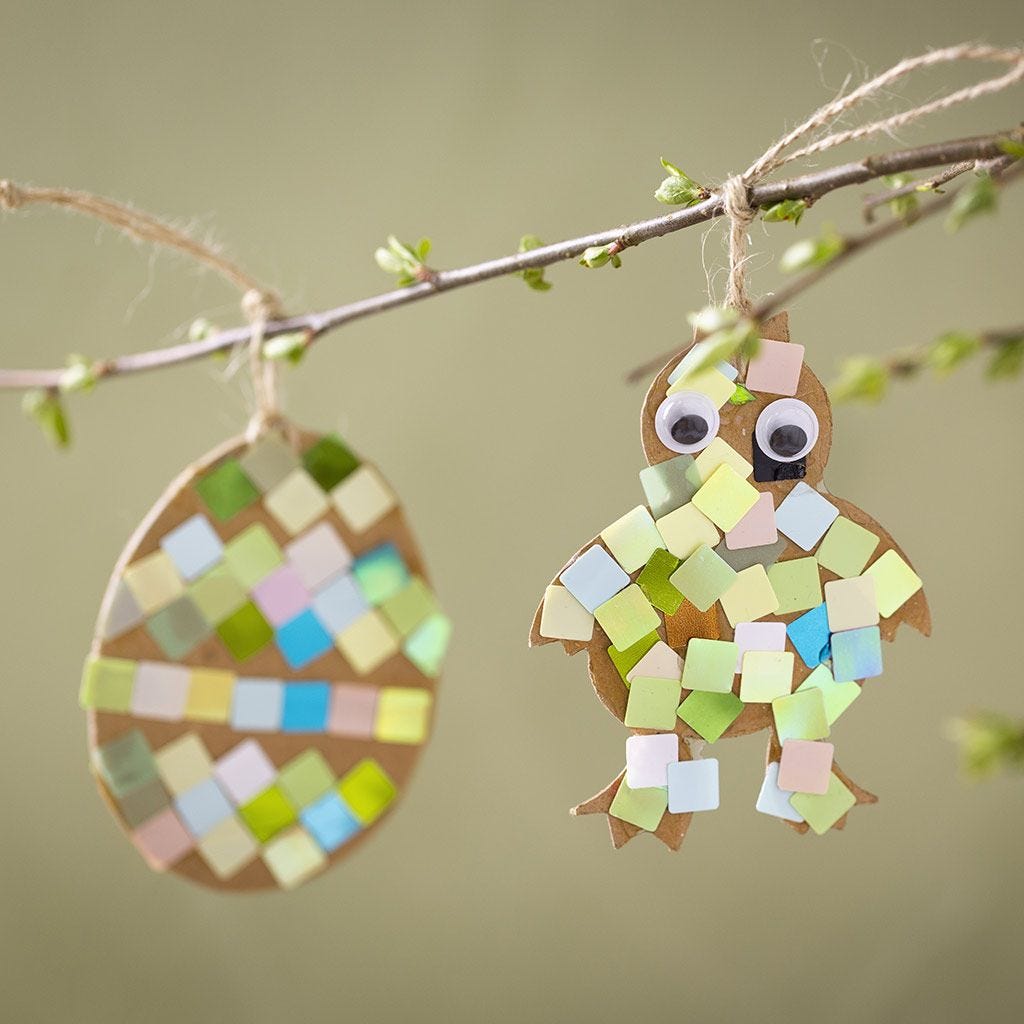 Mini Craft Kit: Mosaic Decoration - Easter Egg & Chick